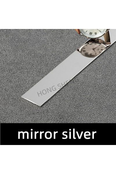 Choice width 2cm silver 500cm 5Meter 8K Mirror Wall Sticker Titanium Gold Stainless Steel Flat Decorative L