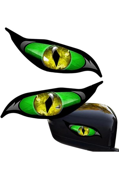 Quun Monster Eyes Headlight, Hood, Bumper, Car, Motorcycle, Helmet, Laptop, Glass 4 Pieces