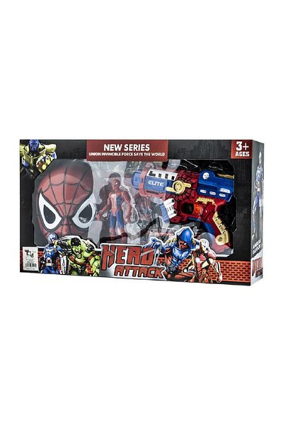 rexa Spider-Man Role Play Set with Blaster, Mask, T-Shirt & Foam Bullets