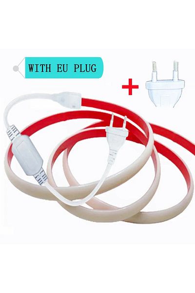 Choice AC-220V 4m 6000K Cold White With Plug 30m 220V COB LED Light Strip IP68 Waterproof Adhesive Tape Wit
