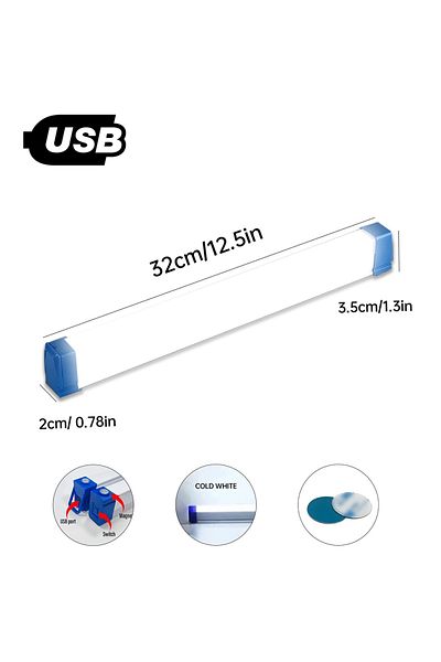 Choice 1PC 1pc Usb Powered Led Ambient Night Light, Switchable, Portable Blue Decorative Light, Suitable Fo