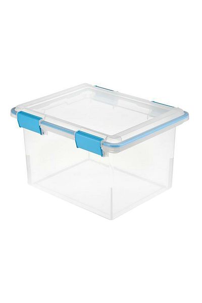 Sterilite Premium Stackable Rectangular Space Saving Gasket Box 30 Liter