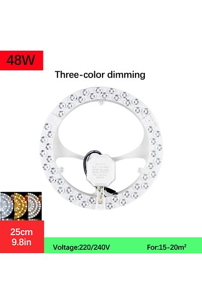 Choice 48W Tricolor Light Led Panel Ceiling Light 48W 96W 120W Panel Led Round Replacement Module AC220V-24
