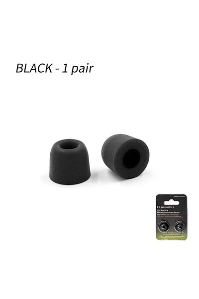 Choice Black 1 Pair (2PCS) KZ Headset Ear Cap Noise Isolating Comfortble Memory Foam Ear Tips Earbuds For O