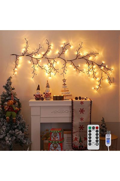 Choice 72LEDS USB Power(Hot) 1PCS 96Leds Outdoor USB Tree and Vine Light 8 Mode Indoor Christmas Fireplace