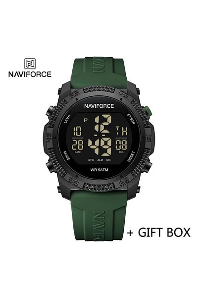 Naviforce NA710404 with box NAVIFORCE NF7104 Digital Watch Men Military Sport Chronograph Wristwatch Stopwatch