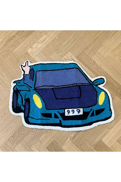 Choice 75X50 CM Enthusiast Racing Car Shaped Tufting Rug Boy Living Room Bedroom Decor Carpet Embroidered N