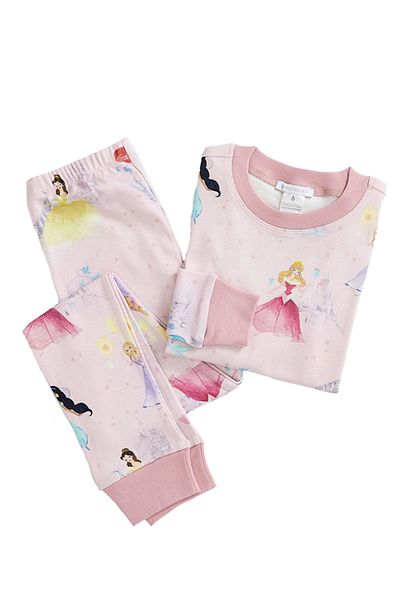 Babies Design Store Princess Castles Organic Girl's Pajama Set