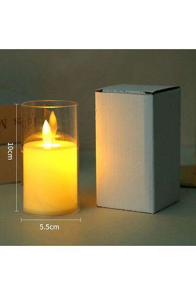 Choice S-1pc 1/3/6Pcs Led Flameless Electric Candles Lamp Acrylic Glass Battery Flickering Fake Tealight Ca