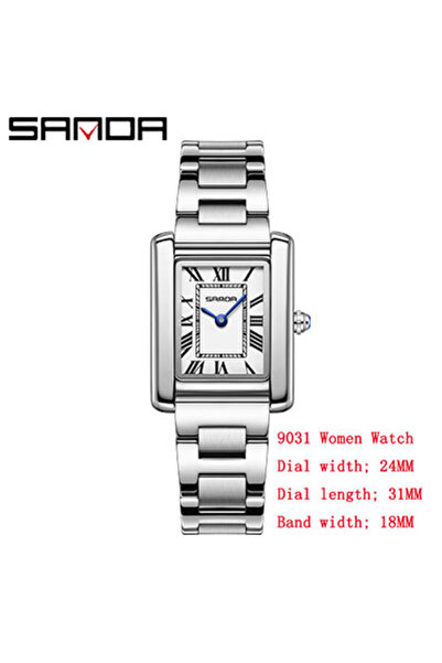 Choice ساعة SANDA كوارتز جديدة للنساء بسوار من الفولاذ المقاوم للصدأ وأرقام ر...