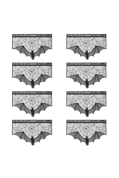 Choice 95x57 سم 8 قطع 1 قطعة هالوين الدانتيل الستار الأسود الخفاش العنكبوت مف...