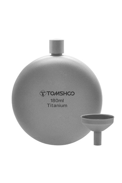 Choice 180ml flask w funnel Tomshoo 150ml/180ml Titanium Flask with Funnel Alcohol Whisky Wine Flask for Ou