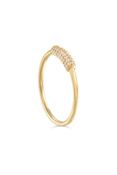Joy of Jade Peyton Pave Şeritli Yüzük, 18 Ayar Rose Gold Kaplama