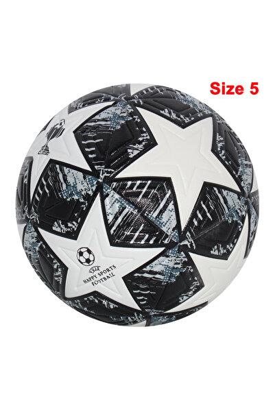 Choice كرات قدم عالية الجودة باللون الأسود مقاس 5، مقاس رسمي 4/5، مصنوعة من م...