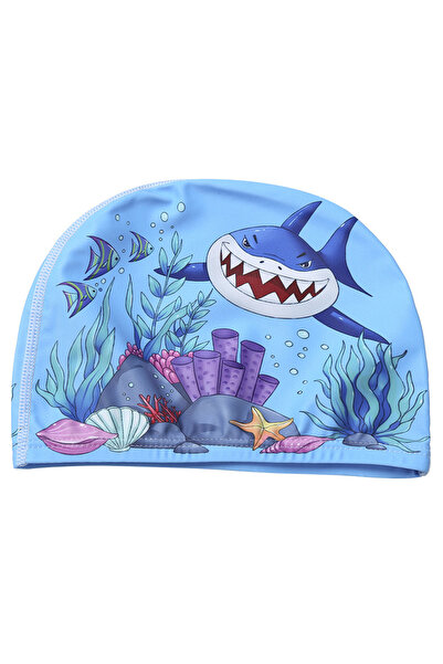 Choice قبعة سباحة للأطفال من القماش المرن بتصميم كرتوني، مناسبة للرياضات الما...