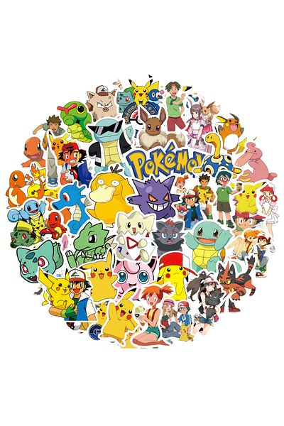 Miniso 50pcs sticker Pokemon Party Favors Slap Bracelets Stamps Tattoos Stickers Silicone Wristbands Goodie