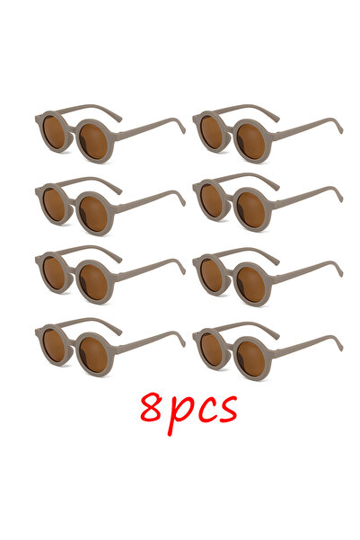 Choice grey-8pcs Children's sunglasses, inset style round frame, 1-7 year old...