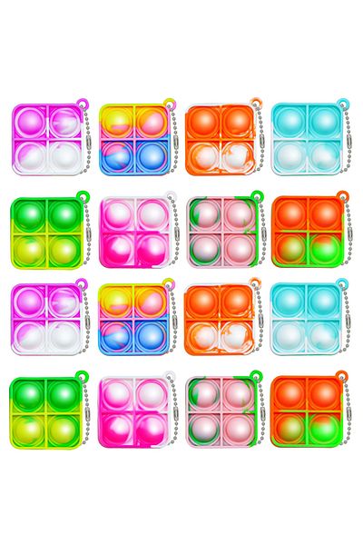 Choice 24PCS-1 12/24 Pcs Mini with Key Chain Press Bubbles for Kids Adults Birthday Party Gifts Decoration