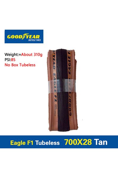 Choice Foldable F1-700x28C-Tan-TLR Goodyear Bicycle Tires Eagle F1 Supersport 700x28C Tubeless/Tube Road Bi