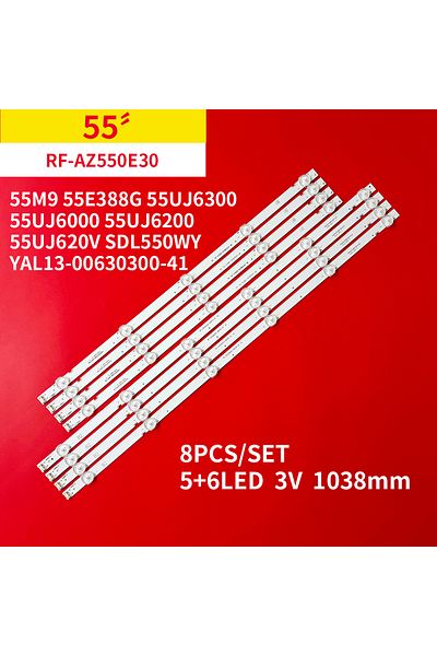 Choice 8Pcs 1set 100% New 8pcs/Kit LED strips for LG 55 TV 55UJ6200 55UJ620 LC550EGJ(SK)(A4) RF-AZ550E30-05