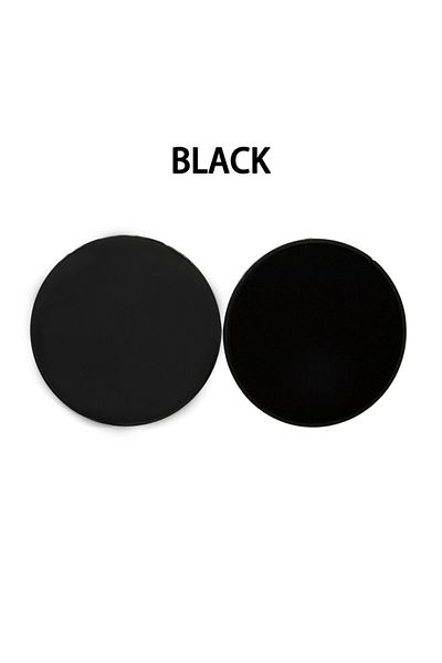 Choice BLACK 2pcs Solid Color Yoga Sliding Discs, Yoga Fitness Foot Sliding Pads, Workout Equipment For Abd