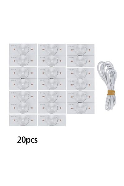 Choice 3V 20pcs with wire 20pcs SMD LED Lens Board Lamp Beads with Fiberglass Lens 3V Cable for LED TV Repa
