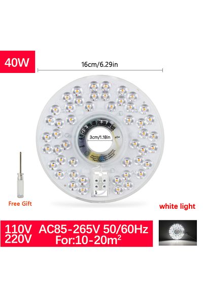 Choice QGP40W A LED Panel Light 85V-265V Ceiling Light LED Module 20W 40W 60W 100W Round Replacement LED Re