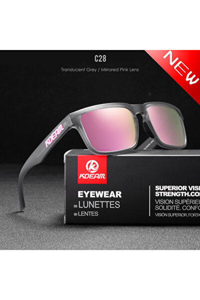 kdeam C28 mirrored pink 2022 Square Men's Polarized Sunglasses Outdoors Lifes...
