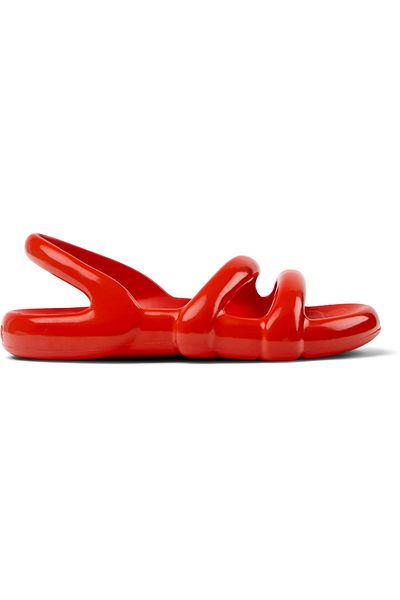 CAMPER Women's Red Comfy Hook And Loop Sandals For Everyday Elegant Use KobarahFlat