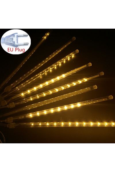 Choice EU Plug 30cm-8Tubes Warm EU Plug LED Meteor Shower Light 30/50cm Holiday String Lights Fairy Garden