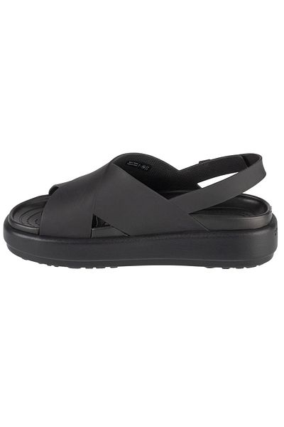 Crocs بروكلين لوكس شبشب نسائي أسود بحزام متقاطع - 209407