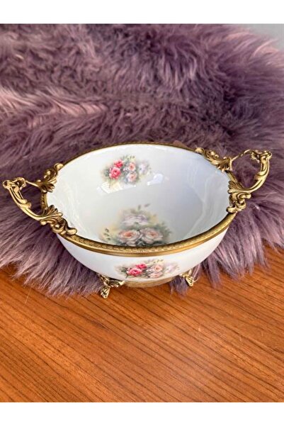 ROSSEV Antique Kulplu Yuvarlak Kase 20cm