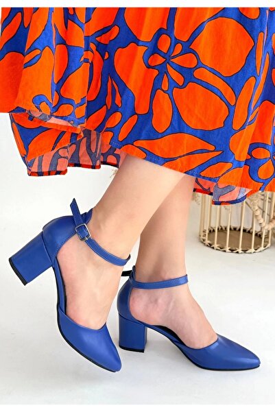 Erbilden Mulen Blue Skin Heeled Shoes