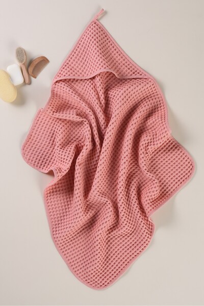 Bondberro Waffle Kumaş %100 Pamuk Bebek ve Çocuk Bornoz Havlu