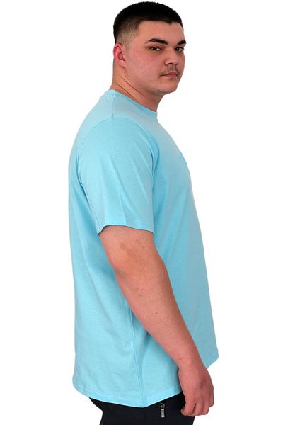 ModeXL Fashion XL Plus Size Men's T-Shirt Crew Neck Reseve U25017 Turquoise