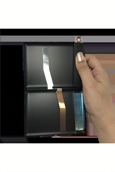 Genel Markalar Kişiye Özel Usb Şarjlı Metal Çakmaklı Kısa Sigara Tabakası
