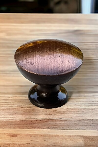 Dizaynhouse Goblet Design Copper Color 25 mm Diameter Copper Antique Button Drawer and Cabinet Handle