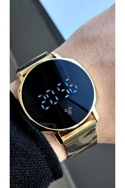 Raymond Rym-1124 Digital Men's Watch - Steel Case and Magnetic Cord - 5 Atm - 2 Years Warranty