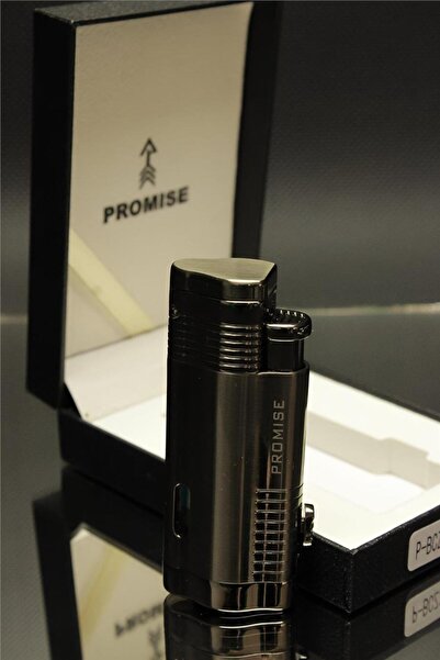 Genel Markalar Promise 3 Torch/alevli Ve Özel Kutulu Metal Gaz Göstergeli Lük...