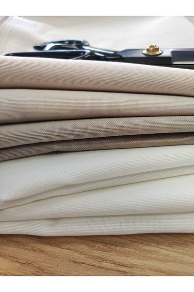 DUCK Fabric - Cotton Fabric Punch Embroidery