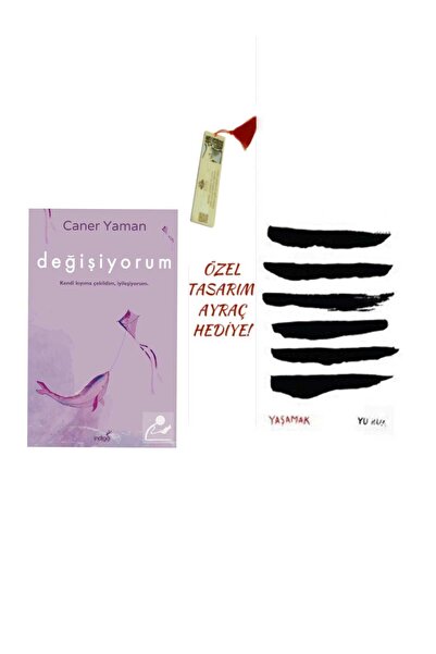 Jaguar Kitap DEĞİŞİYORUM+YAŞAMAK ÖZEL TASARIM AYRAÇ HEDİYELİ !