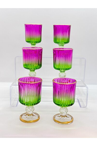 Tırtıl Home Züccaciye Double Color Coffee Side Glass