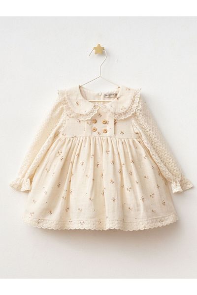 Cherrys Bebek Muslin Tulip Girl's Dress
