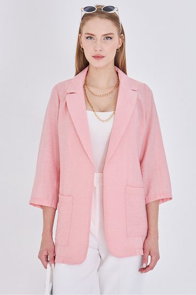 armonika Jachetă oversize pentru femei, cu buzunare pudră ARM-25Y001064