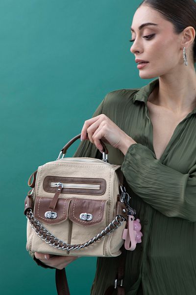 Matthew Cox Canvas Women's Backpack Shoulder and Crossbody Bag