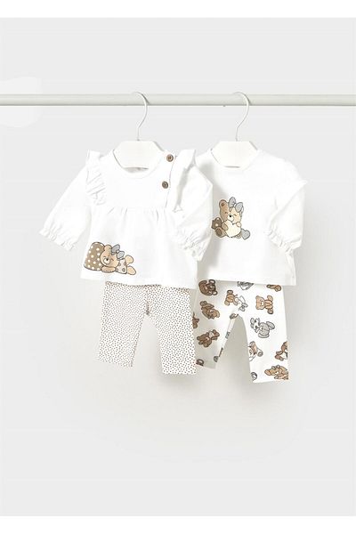 MAYORAL Baby Girl Long Sleeve 4-Piece Set White 1760