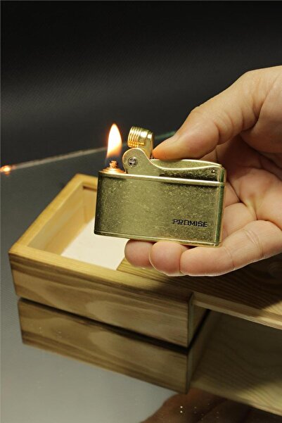 Genel Markalar Promise Benzinli Ve Özel Kutulu Ibelo Çakmak (BAKIR RENGİ)