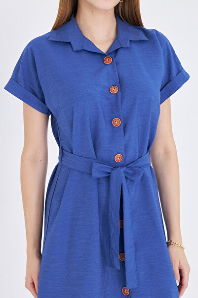 armonika Rochie cămașă cu mânecă scurtă Saks pentru femei ARM-25Y001065