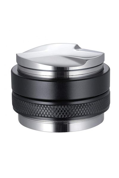 motor starter Double coffee tamper, WALALLA, Stainless steel/Aluminum, Adjustable depth, 53 mm, Black