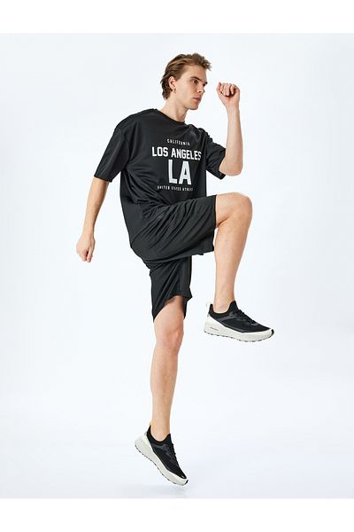 Koton Black Oversized Sport T-Shirt